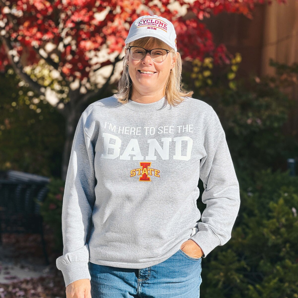 Legacy I-State Cyclone Marching Band Mom White Unstructured Hat